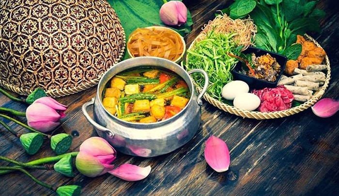 Bún đậu được bày biện sạch sẽ và hấp dẫn