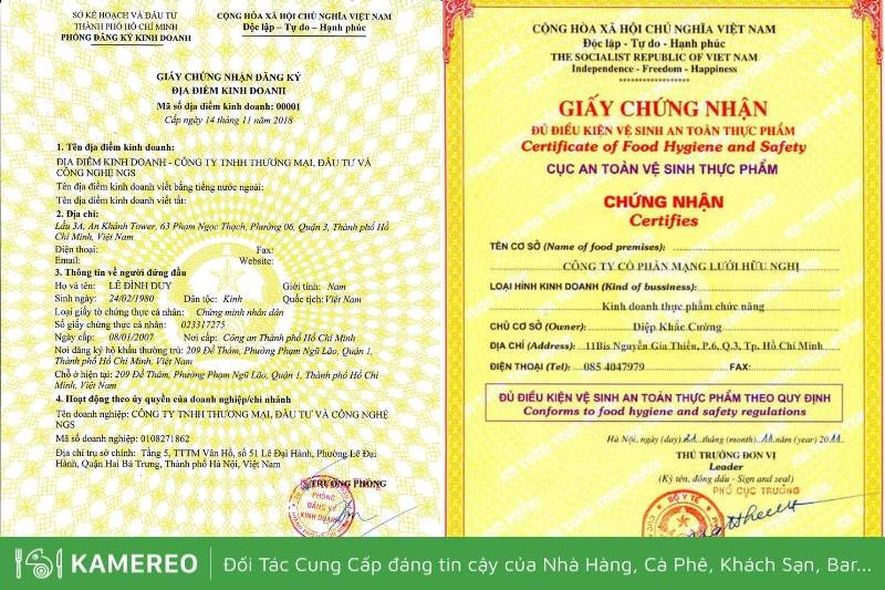 Hai giấy phép bắt buộc phải có khi bạn muốn mở quán bún đậu mắm tôm
