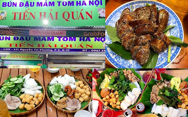 Hình ảnh cận cảnh đậu phụ được chiên vàng ruộm, nóng hổi trong mẹt bún đậu
