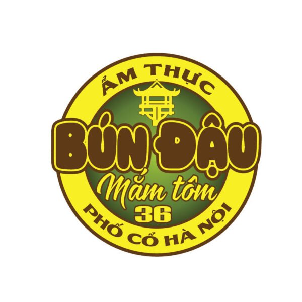 Hình ảnh minh họa các mẫu thiết kế logo bún đậu sáng tạo, đa dạng phong cách