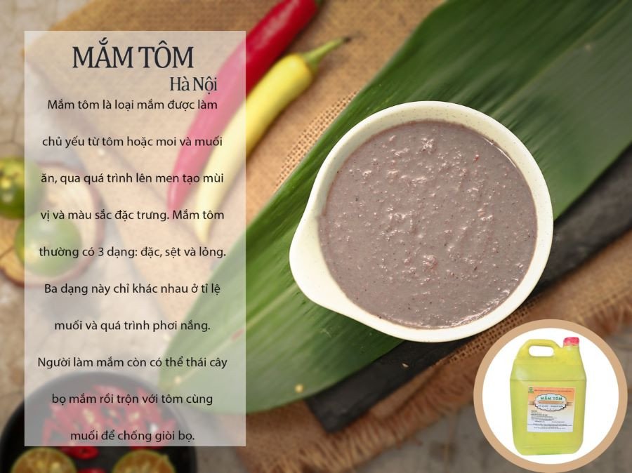 Mắm tôm được pha chế sẵn sàng để chấm