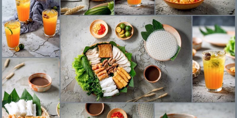 Mẹt bún đậu mắm tôm bày biện đẹp mắt