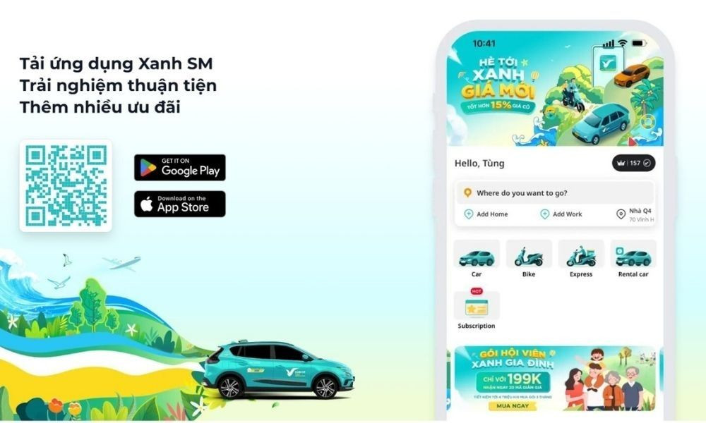 Phương tiện di chuyển hiện đại đến các quán ăn