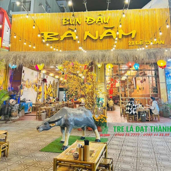 Vật liệu tre trúc trong thiết kế quán ăn đậm chất Việt Nam
