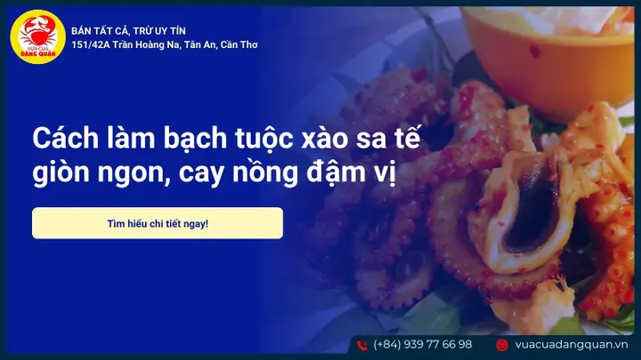 Cách Làm Bạch Tuộc Sa Tế Ngon Chuẩn Vị, Cay Nồng Từ Công Thức Gia Truyền Cách Làm Bạch Tuộc Sa Tế Ngon Chuẩn Vị, Cay Nồng Từ Công Thức Gia Truyền