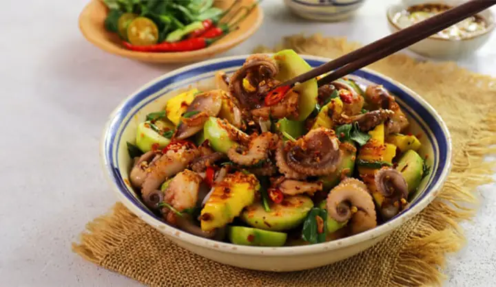 Cách Làm Bạch Tuộc Sốt Thái