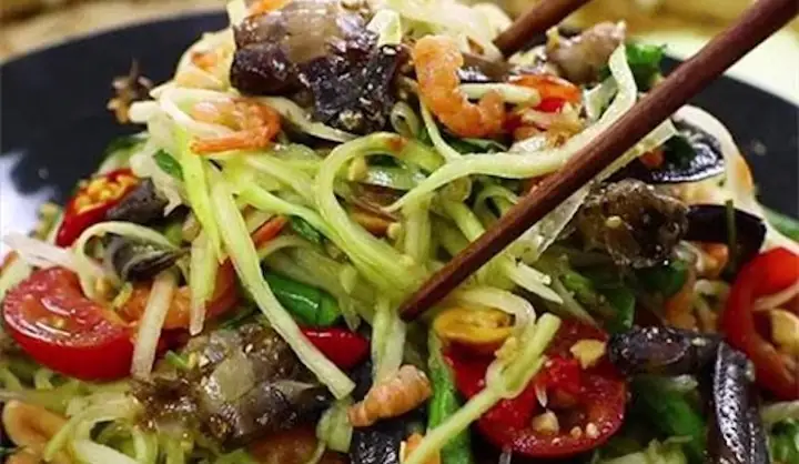 Cách Làm Gỏi Đu Đủ Thái Lan Ba Khía