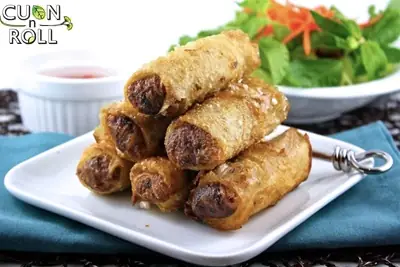 Cách Làm Nem Cá Hồi Chiên Giòn Chuẩn Vị Nhà Hàng