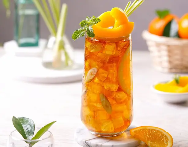 Cách Làm Trà Đào Cam Sả Từ Đào Tươi Chuẩn Vị, Thanh Mát Cho Ngày Hè
