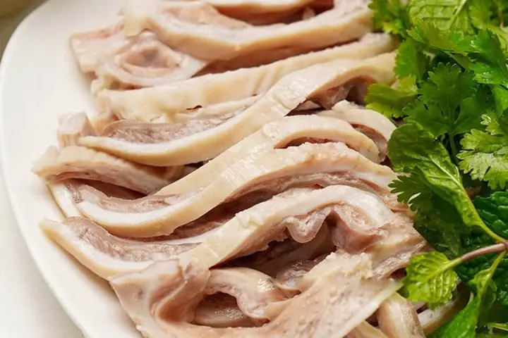 Cách Luộc Dạ Dày Lợn Trắng Giòn