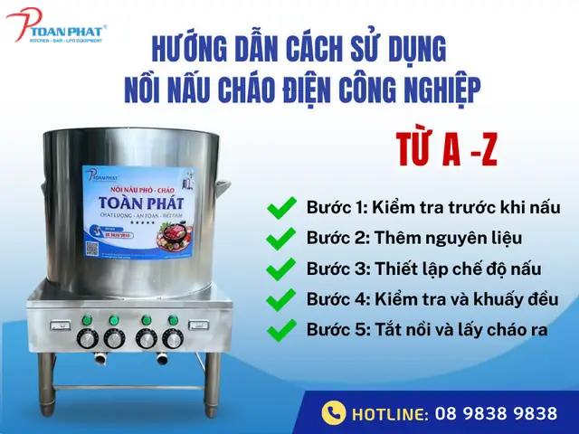 Cách Nấu Cháo Bằng Nồi Điện Công Nghiệp: Hướng Dẫn Chi Tiết Từ A Đến Z