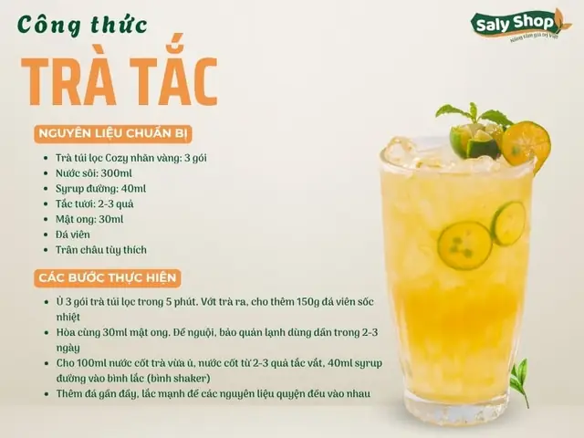 Cách Pha Trà Tắc Cozy Ngon Chuẩn Vị Tại Nhà