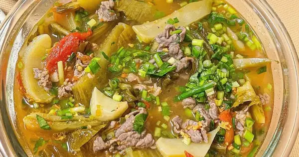 Cách Nấu Canh Thịt Bò Cải Chua Thơm Ngon, Chua Thanh Đậm Đà