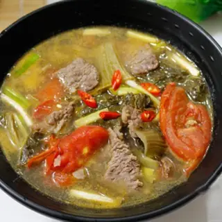 Cách Nấu Canh Thịt Bò Cải Chua Thơm Ngon, Chua Thanh Đậm Đà