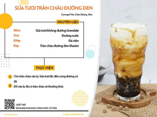 Công Thức Sữa Tươi Trân Châu Đường Đen: Hướng Dẫn Chi Tiết Từ A Đến Z