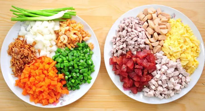 Các Nguyên Liệu Cơm Chiên Dương Châu Chuẩn Nhất Và Cách Chọn Mua