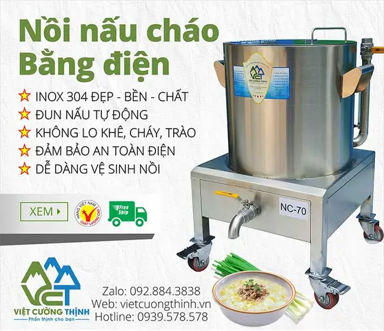 Cách Nấu Cháo Bằng Nồi Điện Công Nghiệp Từ A-z