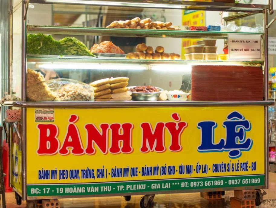 Bánh mì Lệ với đa dạng loại nhân hấp dẫn tại thành phố Pleiku