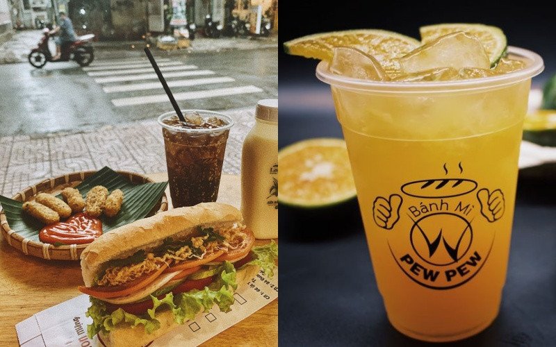Bánh mì PewPew với nhân gà nướng mật ong