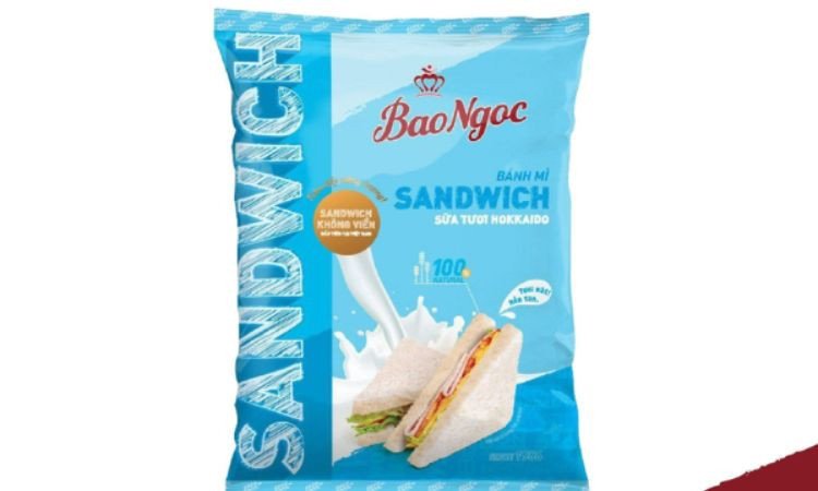 Bánh sandwich Bảo Ngọc sữa tươi Hokkaido cao cấp, vị béo ngậy tự nhiên
