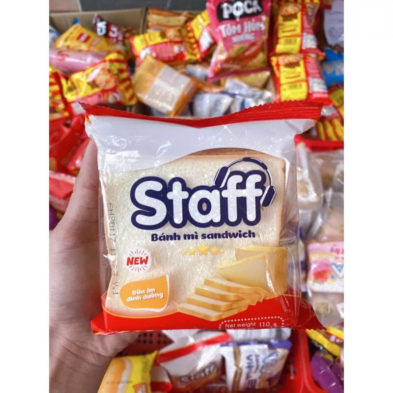 Bao bì đóng gói của bánh mì Staff 275g giữ độ tươi ngon