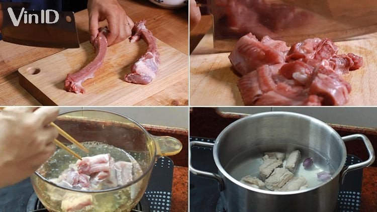 Các bước sơ chế sườn
