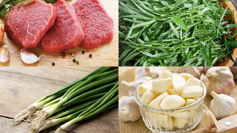 Các nguyên liệu tươi ngon cho món cách xào thịt trâu mềm