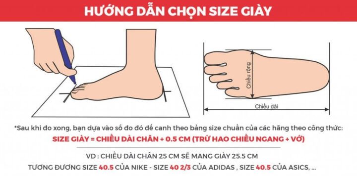 Cách chọn size dép bánh mì YZ chuẩn