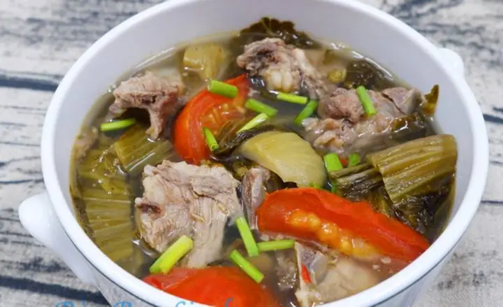 Cách Nấu Canh Dưa Cải Chua Sườn Non Ngon Chuẩn Vị, Dễ Làm Tại Nhà