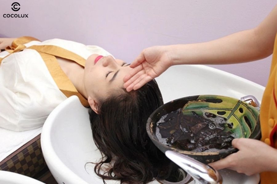 Cách nấu dầu gội thảo dược có bọt trị rụng tóc hiệu quả, với bồ kết, hương nhu, cỏ mần trầu
