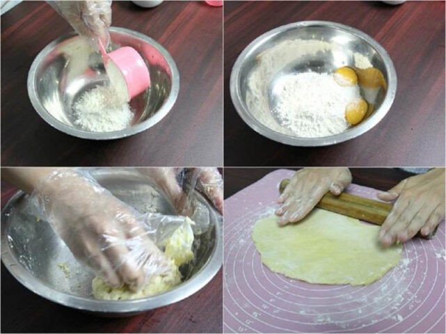 Cán bột ngàn lớp để làm vỏ bánh trứng sữa nướng giòn rụm