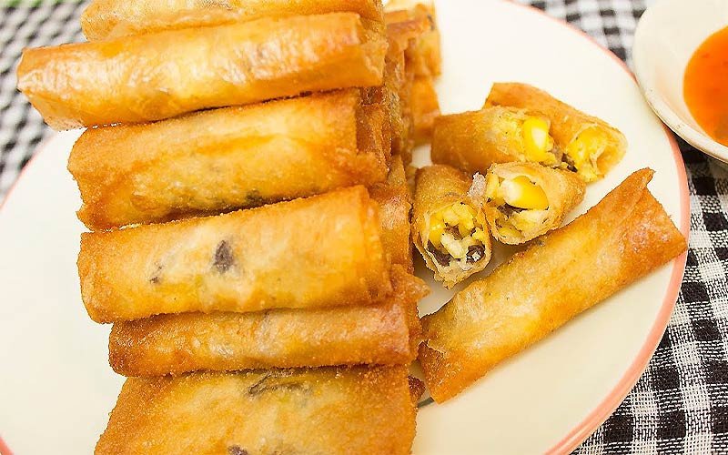 Chả giò tôm thịt bắp ngọt