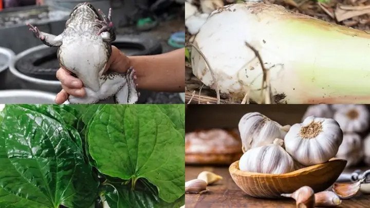 Đĩa củ chuối xanh đã sơ chế sẵn sàng cho món om.
