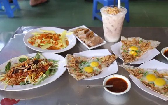 Hình ảnh minh họa bánh tráng kẹp Dì Hoa