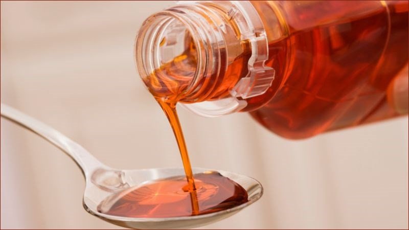 Hỗn hợp siro húng chanh, quất, đường phèn, mật ong đã hoàn thành, minh họa cho cách nấu siro húng chanh, quất mật ong đơn giản