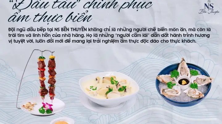 Không gian ấm cúng tại nhà hàng hải sản NS Bến Thuyền