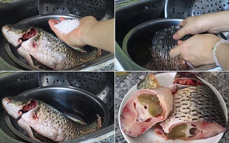 Làm sạch cá trắm cho món lẩu