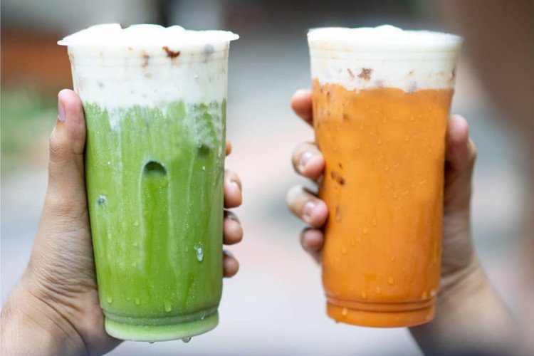 Ly trà sữa Thái kem cheese với lớp kem béo ngậy