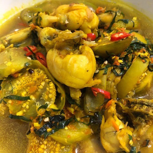 Món ếch xào cà nghệ sau khi hoàn thành, thơm lừng