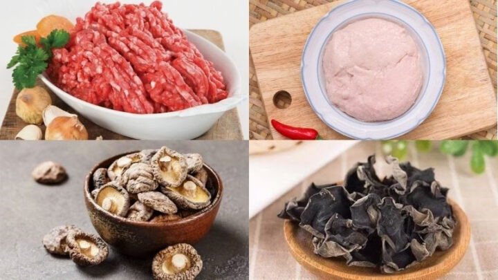 Nguyên liệu cách làm thịt viên mộc nhĩ