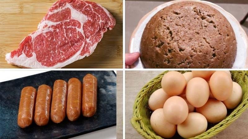 Nguyên liệu chính chuẩn bị cho món chảo bánh mì chảo bò bít tết thơm ngon.