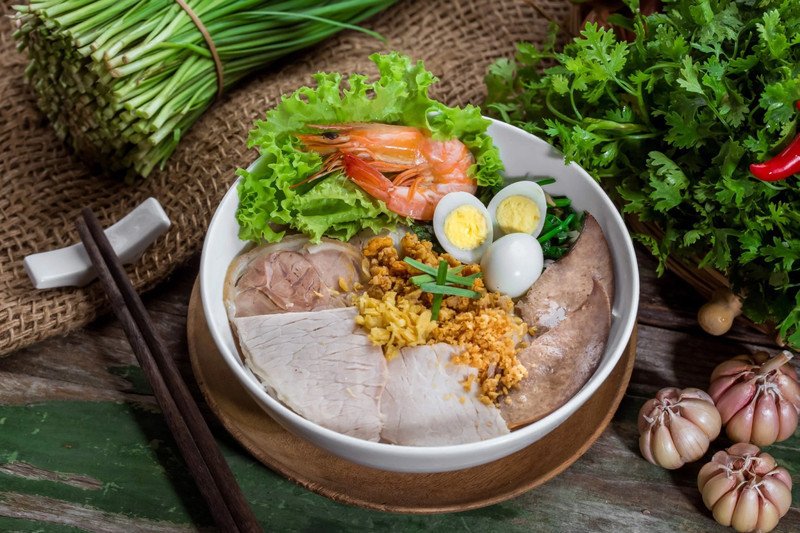 Nguyên liệu chuẩn bị cho món bún nước tương chay