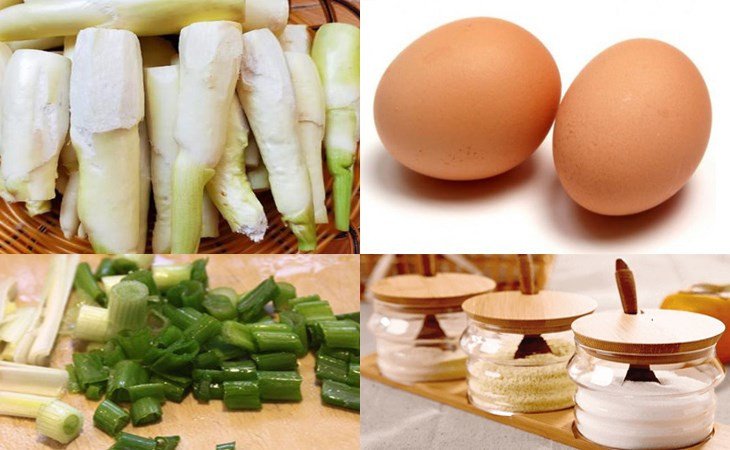 Nguyên liệu củ niễng xào trứng