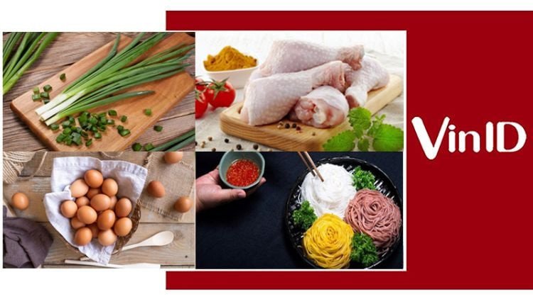 Nguyên liệu đơn giản cho món bún gà xé thanh đạm