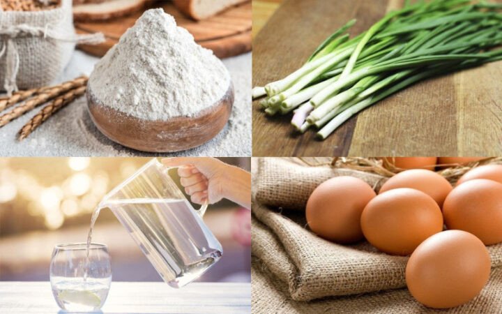 Nguyên liệu làm bánh bột mì rán mặn
