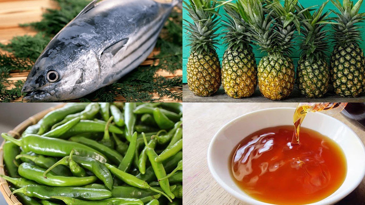 nguyên liệu làm cá ngừ kho thơm theo công thức đặc biệt