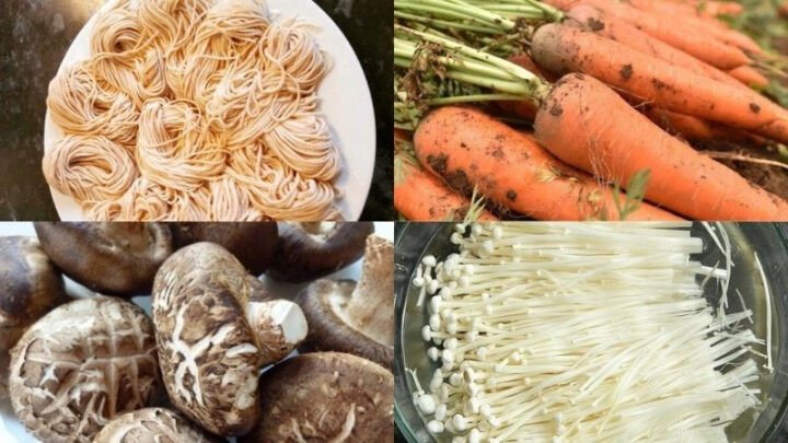 Nguyên liệu làm mì trứng xào