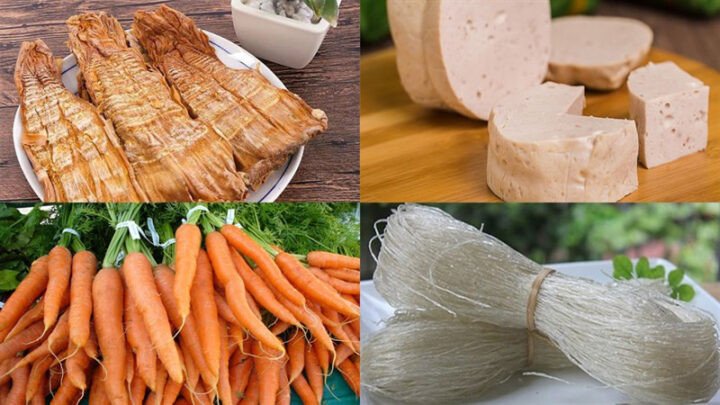 Nguyên liệu món ăn măng khô xào thập cẩm