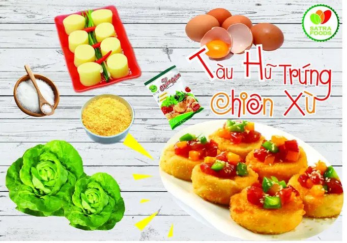 Nguyên liệu và dụng cụ cần thiết để làm tàu hủ trứng