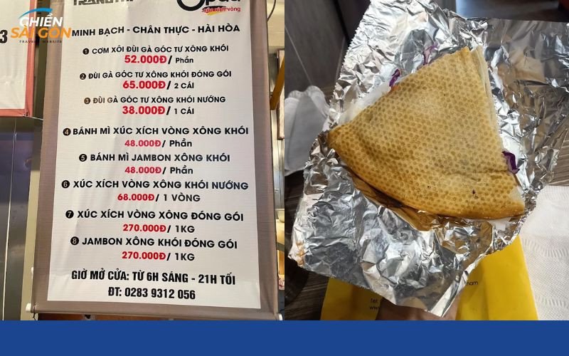 Nhiều loại bánh mì khác nhau được bày bán tại khu vực Quận 3, cho thấy sự đa dạng lựa chọn